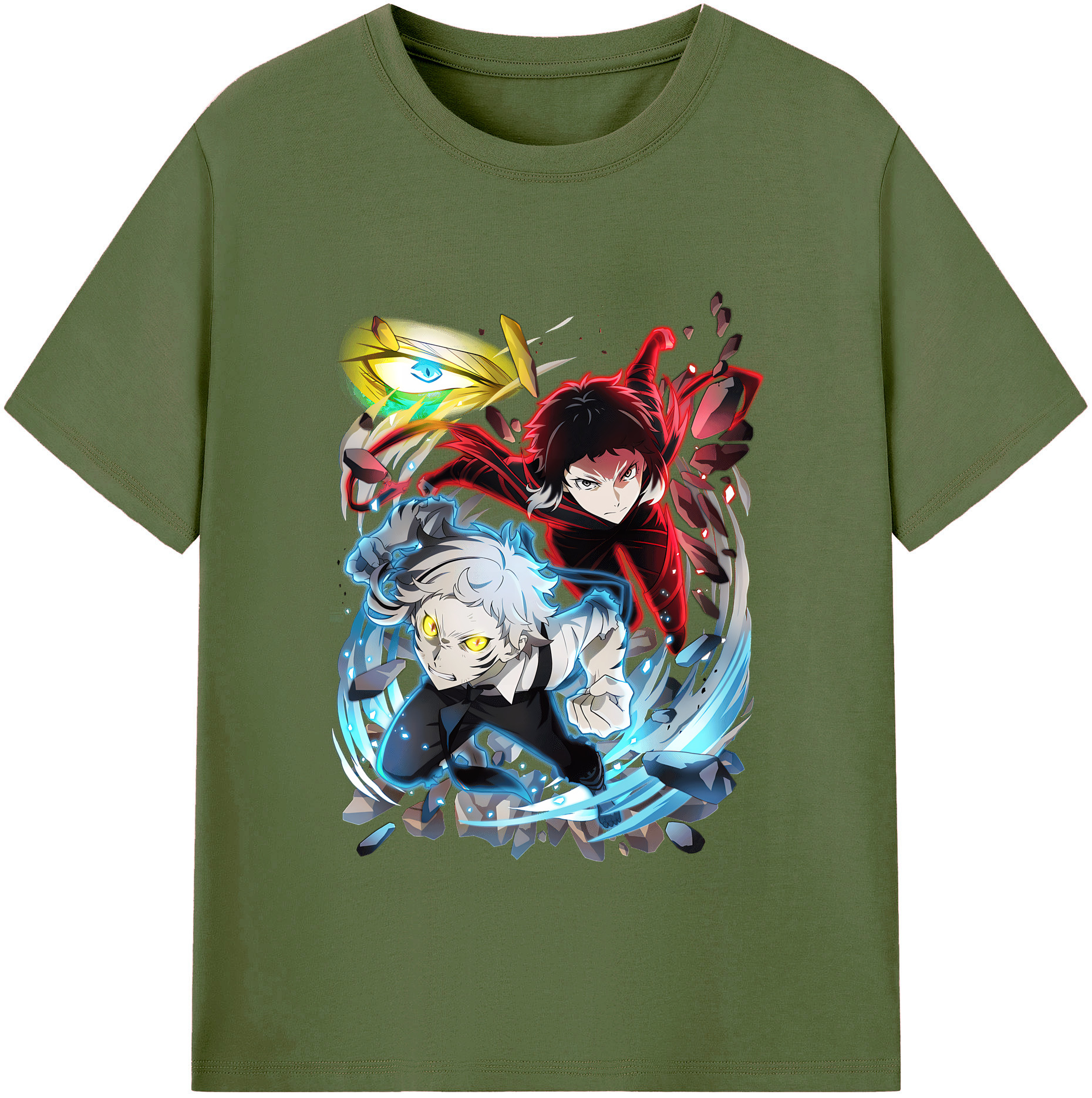 （画像用） 文豪ストレイドッグス Bungo Stray Dogs 綿100％半袖Tシャツ（フロントプリント）